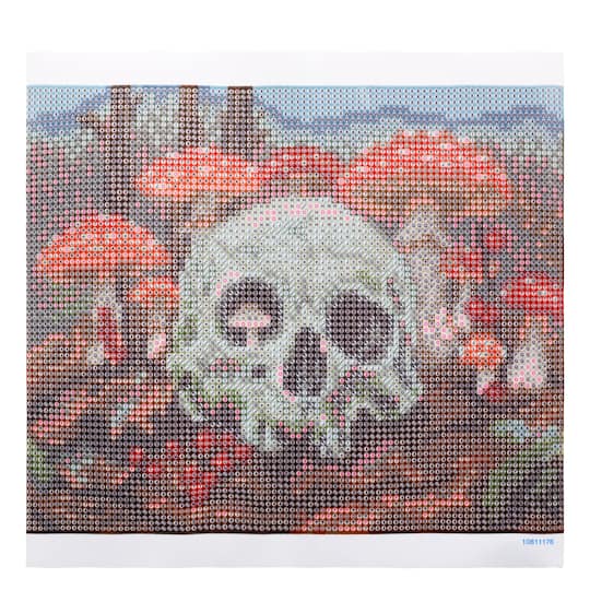 8" x 10" Skull & Mushrooms Diamond Art Kit with Magnetic Wood Frame by Make Market®
